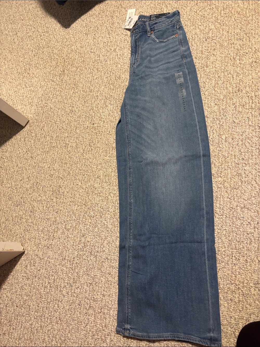 American Eagle Outfitters Women's Blue Straight-Leg Jeans